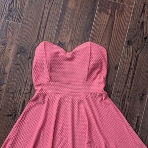 Elegant Pink Strapless Dress
